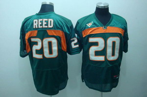 Miami Hurricanes 20 reed green ACC patch NCAA Jerseys