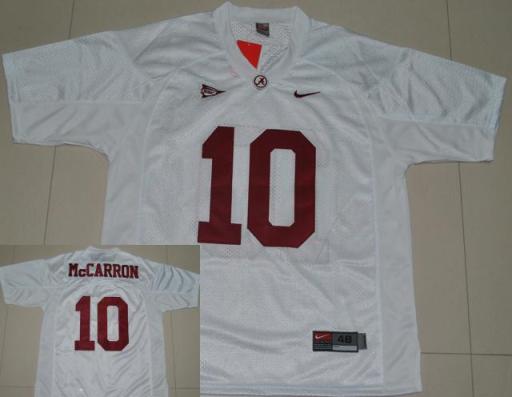 Alabama Crimson Tide 10 AJ McCarron White College Football Jersey