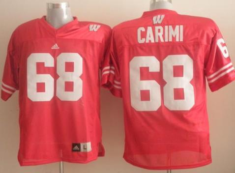Wisconsin Badgers 68 Gabe Carimi Red College Football Jersey
