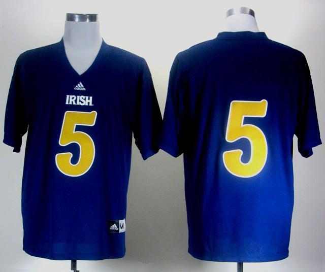Notre Dame Fighting Irish Manti Te'o #5 2012 Shamrock Series Blue College Football NCAA Jersey