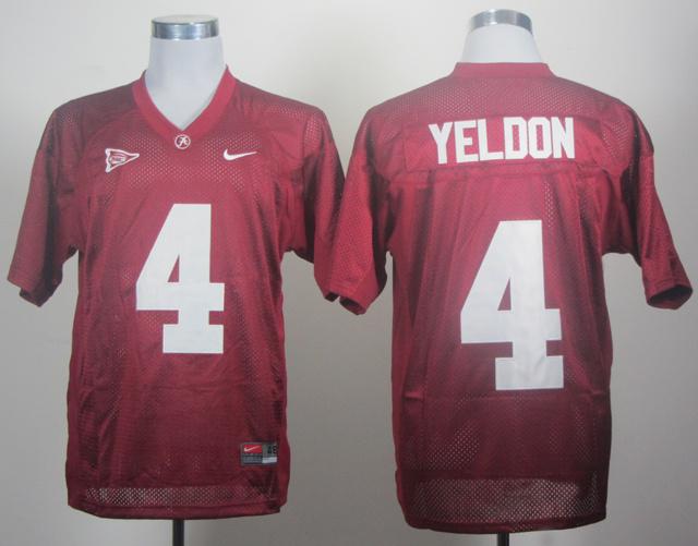 Alabama Crimson Tide 4 T.J Yeldon Red College Football Jersey