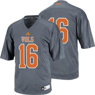 Tennessee Volunteers 16 Peyton Manning Grey College Football Techfit NCAA Jersey