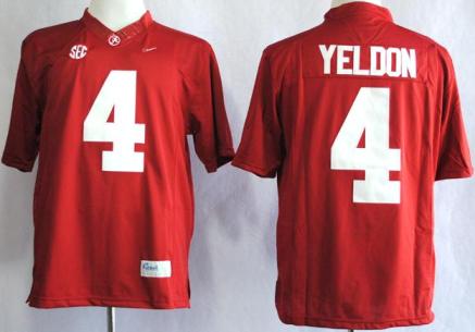 Alabama Crimson Tide 4 T.J Yeldon Red College Football Limited NCAA Jerseys