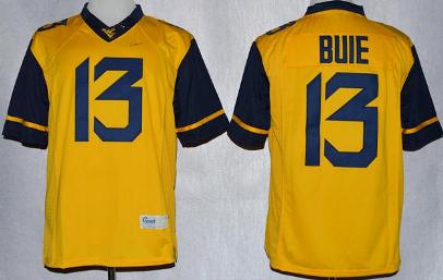 West Virginia Mountaineers (WVU) 13 Andrew Buie Yellow College Football Limited NCAA Jerseys