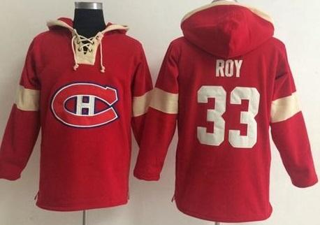 Montreal Canadiens 33 Patrick Roy Red Pullover NHL Hoodie