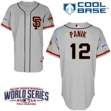 San Francisco Giants #12 Joe Panik Grey Road 2 Cool Base Stitched Baseball Jersey W 2014 World Series Patch