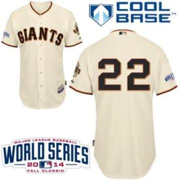 San Francisco Giants 22 Will Clark Cream Home Cool Base W 2014 World Series Patch Stitched Baseball Jersey