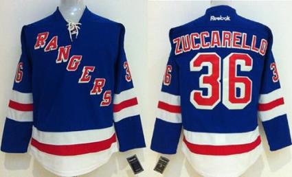 Women's New York Rangers #36 Mats Zuccarello Blue Home Stitched NHL Jersey