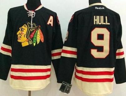 Chicago Blackhawks #9 Bobby Hull Black 2015 Winter Classic Stitched NHL Jersey
