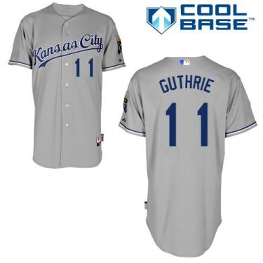 Kansas City Royals #11 Jeremy Guthrie Grey Cool Base Stitched Baseball Jersey