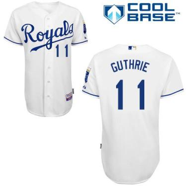 Kansas City Royals #11 Jeremy Guthrie White Cool Base Stitched Baseball Jersey