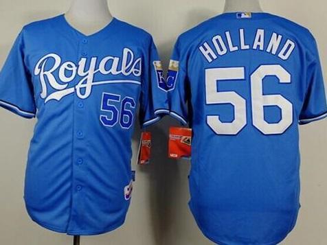 Kansas City Royals #56 Greg Holland Light Blue Cool Base Stitched Baseball Jersey