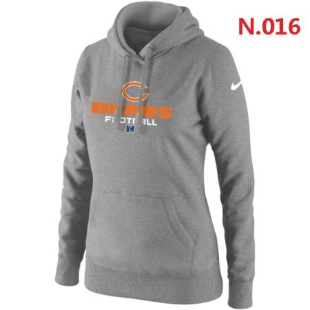 Chicago Bears Women's Nike Critical Victory Pullover Hoodie Light grey