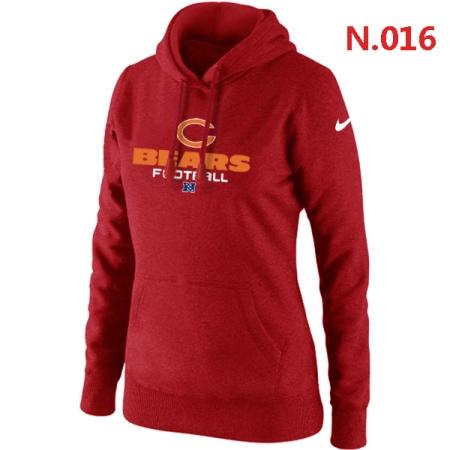 Chicago Bears Women's Nike Critical Victory Pullover Hoodie Red