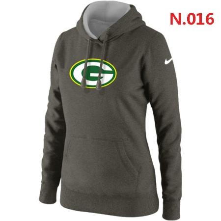 Green Bay Packers Women's Nike Club Rewind Pullover Hoodie ?C Dark grey