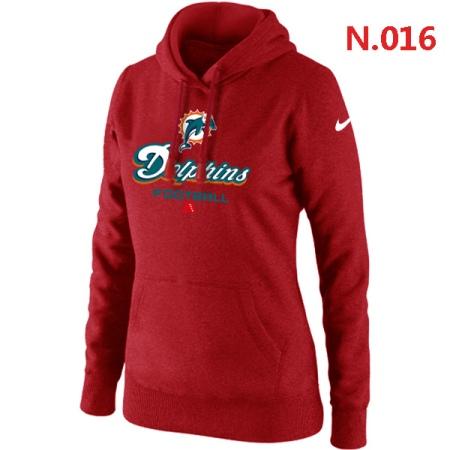 Miami Dolphins Women's Nike Critical Victory Pullover Hoodie Red