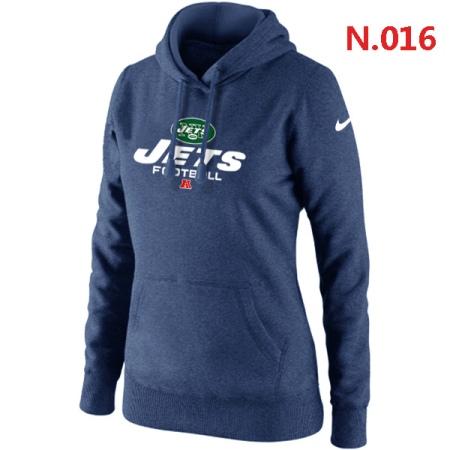 New York Jets Women's Nike Critical Victory Pullover Hoodie Dark blue