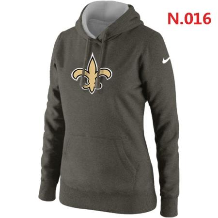 New Orleans Saints Women's Nike Club Rewind Pullover Hoodie ?C Dark grey