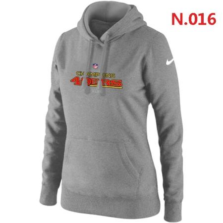 San Francisco 49ers Women's Nike Club Rewind Pullover Hoodie ?C Light grey 3