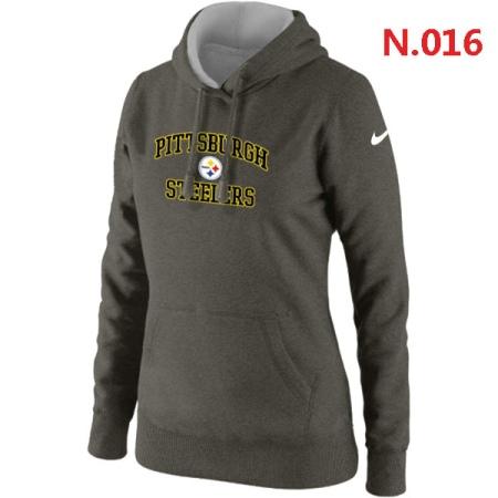 Pittsburgh Steelers Women's Nike Heart & Soul Pullover Hoodie Dark grey