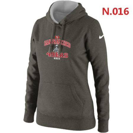 San Francisco 49ers Women's Nike Club Rewind Pullover Hoodie ?C Dark grey 3