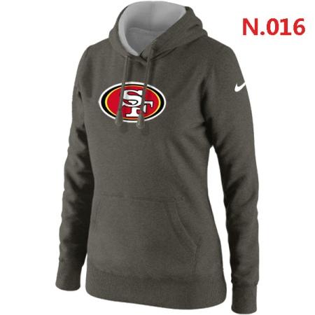 San Francisco 49ers Women's Nike Club Rewind Pullover Hoodie ?C Dark grey