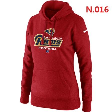 St.Louis Rams Women's Nike Critical Victory Pullover Hoodie Red