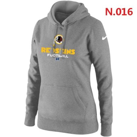 Washington Red Skins Women's Nike Critical Victory Pullover Hoodie Light grey