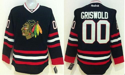 Chicago Blackhawks #00 Clark Griswold Black Stitched NHL Jersey