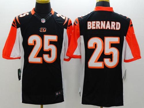 Nike Cincinnati Bengals #25 Giovani Bernard Black Team Color Men's Stitched NFL Limited Jersey