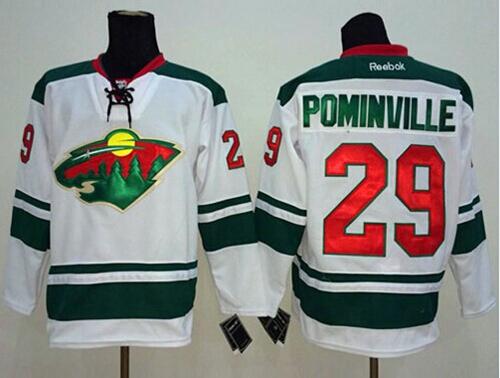 Minnesota Wild #29 Jason Pominville White Stitched NHL Jersey
