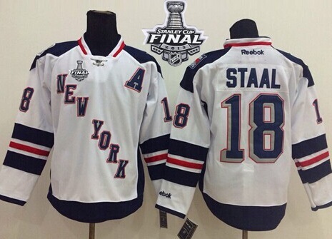 New York Rangers #18 Marc Staal White 2014 Stadium Series With Stanley Cup Finals Stitched NHL Jersey