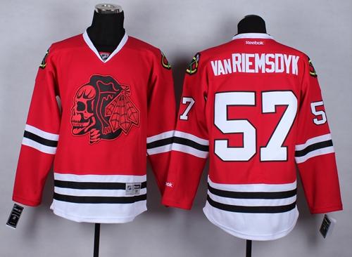 Chicago Blackhawks #57 Trevor Van Riemsdyk Red(Red Skull) Stitched NHL Jersey