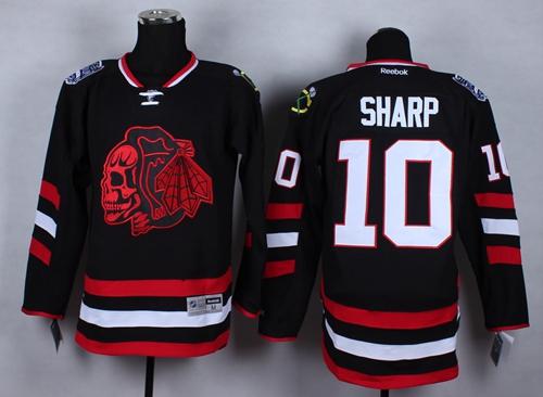 Chicago Blackhawks #10 Patrick Sharp Black(Red Skull) 2014 Stadium Series Stitched NHL Jersey