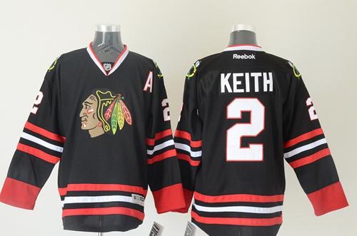 Chicago Blackhawks #2 Duncan Keith Black Stitched NHL Jersey