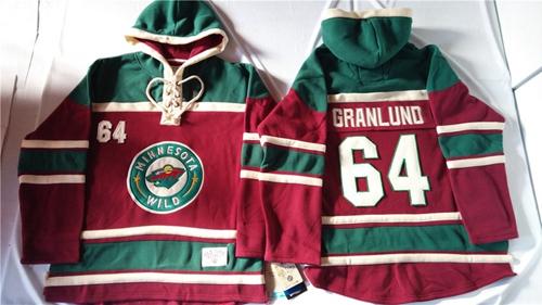 Minnesota Wild #64 Mikael Granlund Red Sawyer Hooded Sweatshirt Stitched NHL Jersey