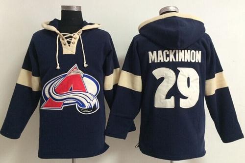 Colorado Avalanche #29 Nathan MacKinnon Blue Pullover NHL Hoodie