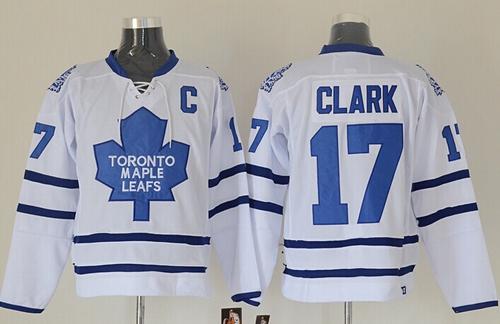 Toronto Maple Leafs #17 Wendel Clark White Stitched NHL Jersey