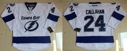 Tampa Bay Lightning #24 Ryan Callahan White Stitched NHL Jersey
