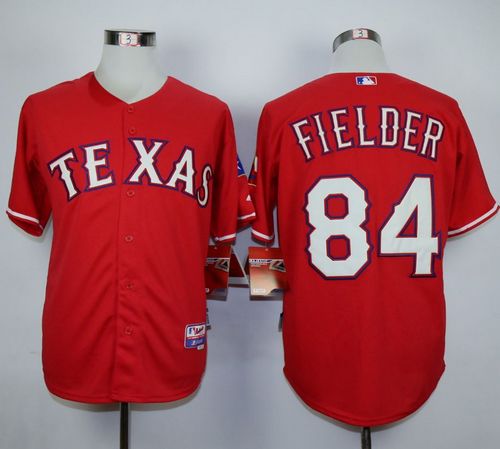 Rangers #84 Prince Fielder Red Cool Base Stitched Baseball Jersey