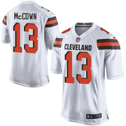 Youth Nike Browns #13 Josh McCown White Stitched NFL Jerseys