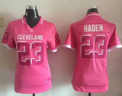 Women's Nike Browns #23 Joe Haden Pink Stitched NFL Jerseys