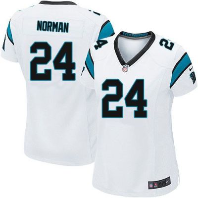 Women's Nike Panthers #24 Josh Norman White Stitched NFL Jerseys