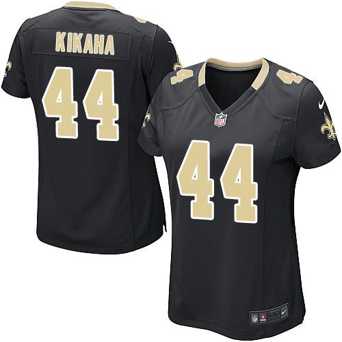 Women's Nike Saints #44 Hau'oli Kikaha Black Team Color Stitched NFL Jerseys