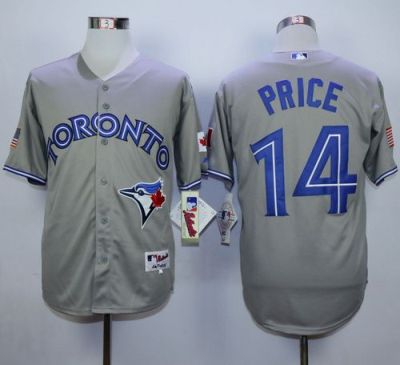 Blue Jays #14 David Price Grey Stitched Baseball Jersey
