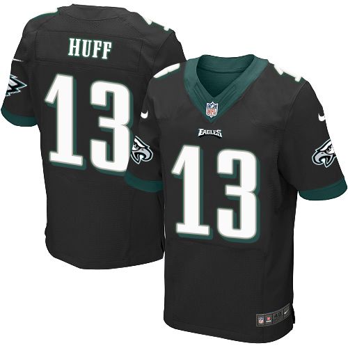 Nike Eagles #13 Josh Huff Black Alternate Men's Stitched NFL Elite Jerseys