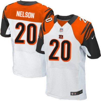 Nike Bengals #20 Reggie Nelson White Men's Stitched NFL Elite Jersey