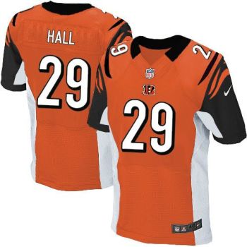Nike Bengals #29 Leon Hall Orange Alternate Men's Stitched NFL Elite Jersey