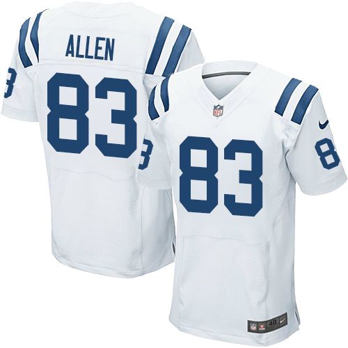 Nike Colts #83 Dwayne Allen White Men's Stitched NFL Elite Jersey