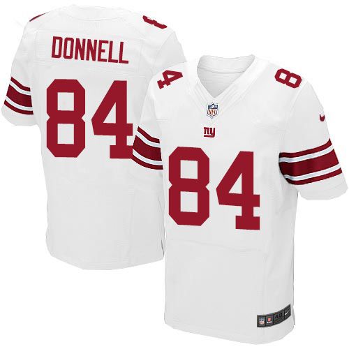 Nike Giants #84 Larry Donnell White Men's Stitched NFL Elite Jersey